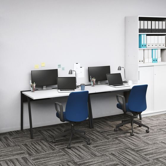 【メーカー直送】コクヨ/LEAN 平机 引き出し付 W1000×D600 ホワイト/ナチュラル【代引不可】【組立・設置・送料無料】 [2]