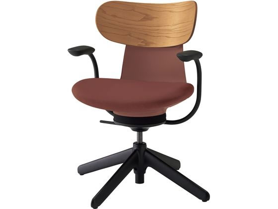 【レビュー投稿で100円OFFクーポン】【メーカー直送】コクヨ イングライフ 肘付 背合板 4本脚 ナイロン レッド 背MA【代引不可】【組立・設置・送料無料】肘なし 布張りチェア オフィスチェア オフィス家具