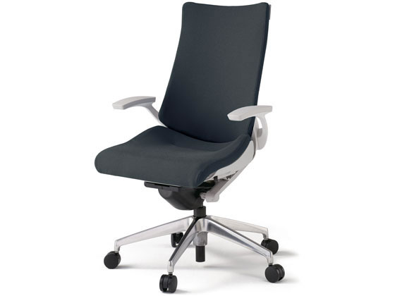 【メーカー直送】イトーキ アクトチェア 布張ハイ 本体灰アルミ脚 固定肘オフBK【代引不可】【組立・設置・送料無料】 肘付き　固定肘タイプ 布張りチェア オフィスチェア オフィス家具