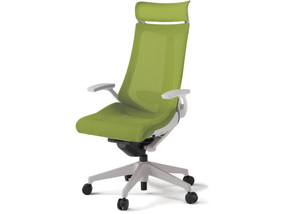 【メーカー直送】イトーキ アクトチェア メッシュEXハイ 本体灰樹脂脚LS付 固定肘Mグリーン【代引不可】【組立・設置・送料無料】 肘付き　固定肘タイプ メッシュチェア オフィスチェア オフィス家具