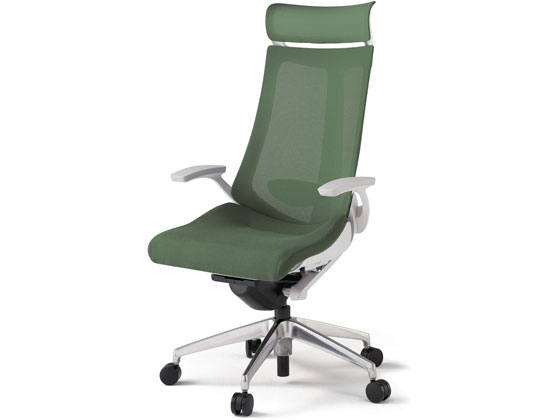 【マラソン限定★2,000円クーポン＆12日9:59迄ポイント2倍】 【メーカー直送】イトーキ アクトチェア メッシュEXハイ 本体白アルミ脚LS付 固定肘グリーン【代引不可】【組立・設置・送料無料】 肘付き 固定肘タイプ メッシュチェア オフィスチェア