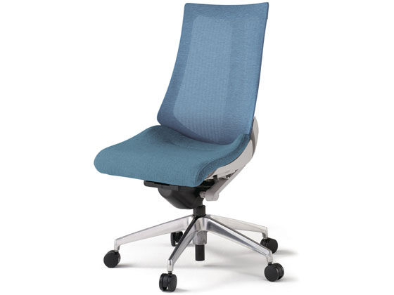 【メーカー直送】イトーキ アクトチェア メッシュハイ 本体灰アルミ脚 肘無ダックブルー【代引不可】【組立・設置・送料無料】肘なし メッシュチェア オフィスチェア オフィス家具