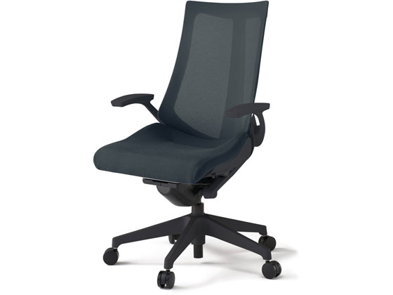 【メーカー直送】イトーキ アクトチェア メッシュハイ 本体黒樹脂脚 固定肘オフBK【代引不可】【組立・設置・送料無料】 肘付き　固定肘タイプ メッシュチェア オフィスチェア オフィス家具