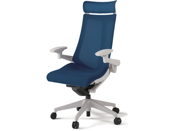 【ポイント2倍★19日20:00〜26日1:59迄】【メーカー直送】イトーキ アクトチェア メッシュEXハイ 本体灰樹脂脚 可動肘ネイビー【代引不可】【組立・設置・送料無料】 肘付き　可動肘タイプ メッシュチェア オフィスチェア オフィス家具