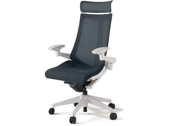 【メーカー直送】イトーキ アクトチェア メッシュEXハイ 本体白樹脂脚 可動肘オフBK【代引不可】【組立・設置・送料無料】 肘付き　可動肘タイプ メッシュチェア オフィスチェア オフィス家具