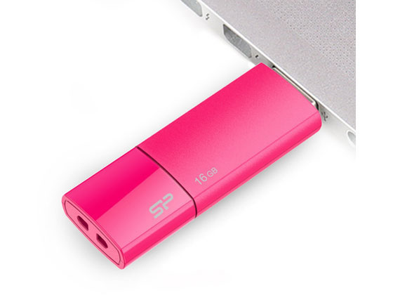シリコンパワー スライド式USBメモリ 16GB ピンク SP016GBUF2U05V1H USBメモリ 記録メディア テープ 2