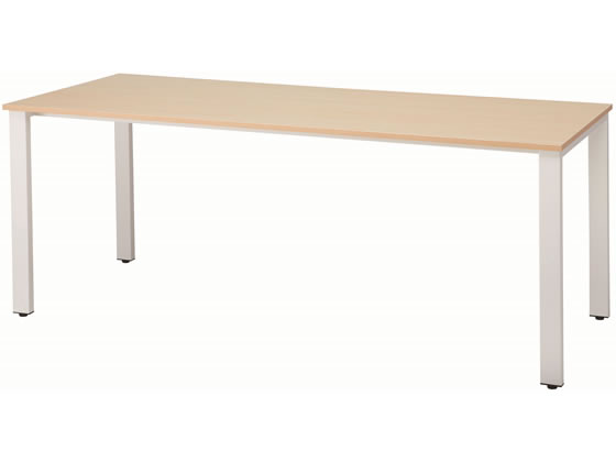 【メーカー直送】イノウエ REVミーティングテーブル W1800×D750 ホワイト脚×ナチュラル【代引不可】【お客様組立】 正方形 長方形 ミーティングテーブル 会議用テーブル 長机 オフィス家具