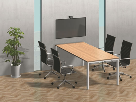 【メーカー直送】イノウエ/REVミーティングテーブル W1200×D750 ホワイト脚×フォレスト【代引不可】【組立・設置・送料無料】 [3]