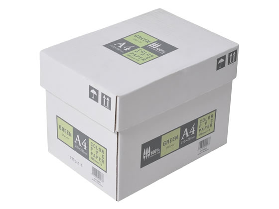 APPJ カラーコピー用紙 グリーン A4 500枚×5冊 CPG001 まとめ買い 業務用 箱売り 箱買い ケース買い A4 グリーン系 緑 カラーコピー用紙