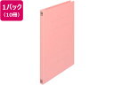 【お取り寄せ】プラス 2つ折フラットファイル A4タテ ピンク 10冊 NO.025F 79-098 通常タイプ フラットファイル 紙製 レターファイル