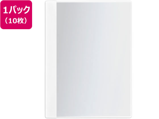 【お取り寄せ】プラス 通知表ファイル タテ入 6ポケット ホワイト 10枚 見開きタイプ A4 A3