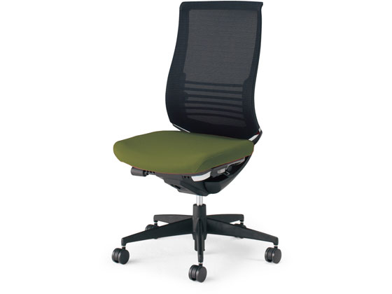 【楽天大感謝祭限定★26日9:59迄ポイント2倍】【メーカー直送】コクヨ ベゼル ファンクショナル 肘無 樹脂脚 本体黒 オリーブグリーン W【代引不可】【組立・設置・送料無料】肘なし メッシュチェア オフィスチェア オフィス家具