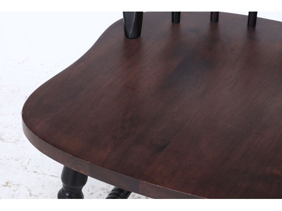 【メーカー直送】不二貿易/ダイニングチェア マキアート ブラック×ダークブラウン 2脚セット【代引不可】【お客様組立】 [2]