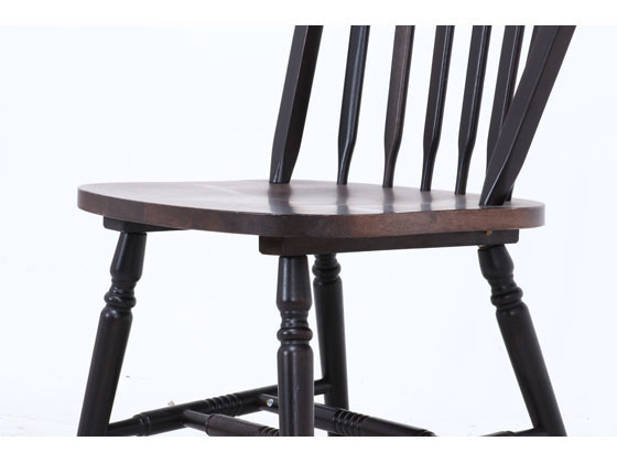 【メーカー直送】不二貿易/ダイニングチェア マキアート ブラック×ダークブラウン 2脚セット【代引不可】【お客様組立】 [3]