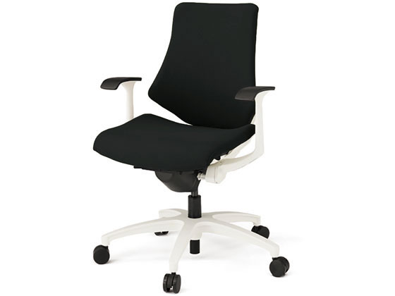 【レビュー投稿で100円OFFクーポン】【メーカー直送】イトーキ エフチェア 布張 ローバック T型肘 本体白 ブラック【代引不可】【組立・設置・送料無料】肘付き 固定肘タイプ 布張りチェア オフィスチェア オフィス家具