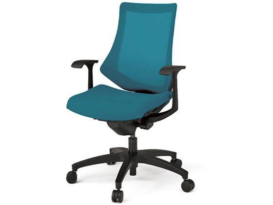 樂天商城 - 【レビュー投稿で100円OFFクーポン】【メーカー直送】イトーキ エフチェア メッシュ ハイバック T型肘 本体黒 ストロングブルー【代引不可】【組立・設置・送料無料】肘付き 固定肘タイプ メッシュチェア オフィスチェア オフィス家具