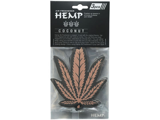 【マラソン限定★2000円クーポン＆ポイント2倍】【お取り寄せ】ニューアークス HEMP エアーフレッシュナー ココナッツ 3枚 NAX052003