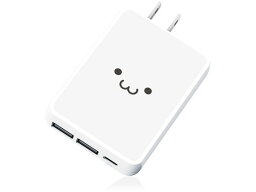 【お取り寄せ】エレコム/AC充電器 USBC×1 USB×2 AC一体型/EC-AC07WF