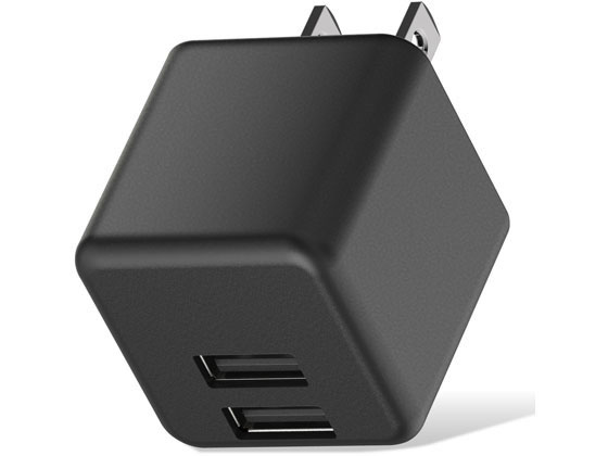 【ブラックフライデー限定★27日9:59迄店内ポイント2倍】【お取り寄せ】エレコム AC充電器 USBポート×2 2.4A出力 MPA-ACU11BK AC式充...