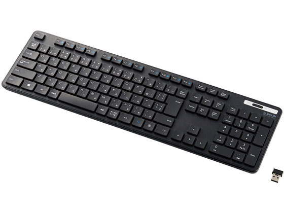 【レビュー投稿で100円OFFクーポン】エレコム キーボード ワイヤレス 抗菌 薄型 フル TK-FDM110TKBK キ..