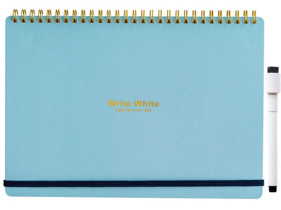 【お取り寄せ】学研ステイフル WriteWhite ホワイトボードノートB5 ブルー BD120-0