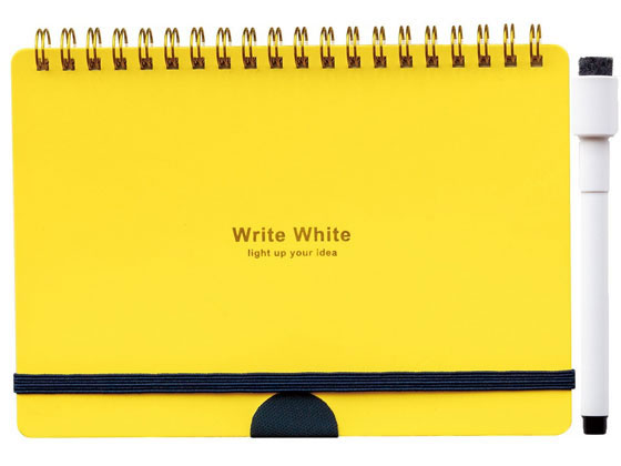 【お取り寄せ】学研ステイフル WriteWhite ホワイトボードノートB6 イエロー D080-3