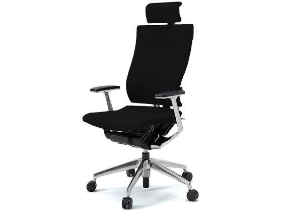 【レビュー投稿で100円OFFクーポン】【メーカー直送】イトーキ スピーナチェア クロス ヘッド付 本体アルミ T型肘 ブラック【代引不可】【組立・設置・送料無料】肘付き 固定肘タイプ 布張りチェア オフィスチェア オフィス家具