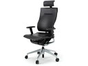 【店内全品ポイント2倍★16日9:59迄】 【メーカー直送】イトーキ スピーナチェア レザー ヘッド付 本体シルバー 可動肘 ブラック【代引不可】【組立・設置・...