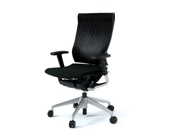 【メーカー直送】イトーキ スピーナチェア エラストマー 本体シルバー 可動肘 ブラック【代引不可】【組立・設置・送料無料】