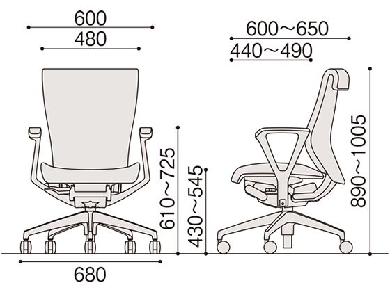 【メーカー直送】イトーキ コセールチェア ローバック アルミ脚 ループ肘オフブラック背裏オフブラック【代引不可】【組立・設置・送料無料】 肘付き 固定肘タイプ 布張りチェア オフィスチェア [2]