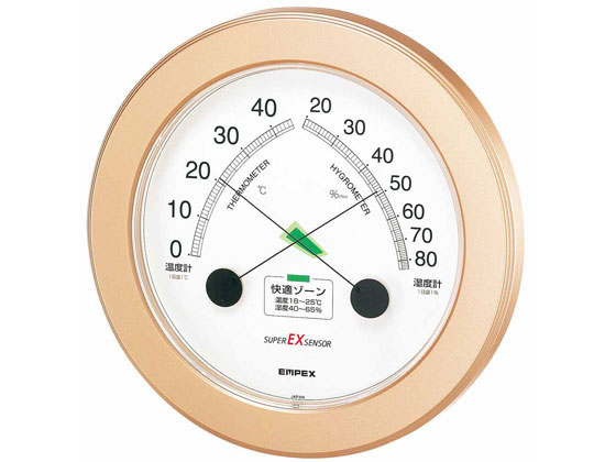 【お取り寄せ】エンペックス気象計 スーパーEX高品質・湿度計 EX-2738 温度計 湿度計 時計 家電