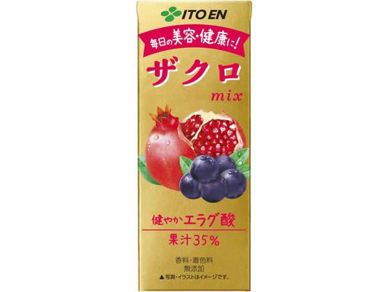 伊藤園 ザクロmix 紙パック 200ml 野菜ジュース 果汁飲料 缶飲料 ボトル飲料