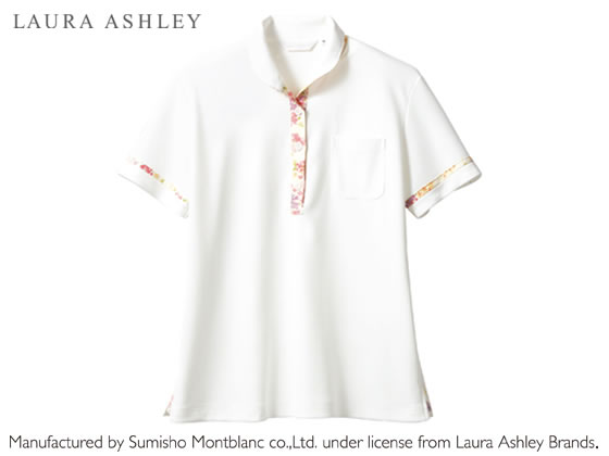 【お取り寄せ】ローラアシュレイ ニットシャツ レディス オフホワイト アメリ ピンク LL LW201-12