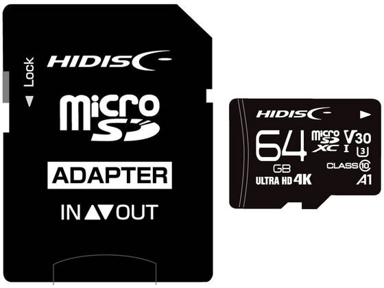 HIDISC microSDXCJ[h 64GB Class3 HDMCSDX64GCL10V microSD SDHC[J[h L^fBA e[v