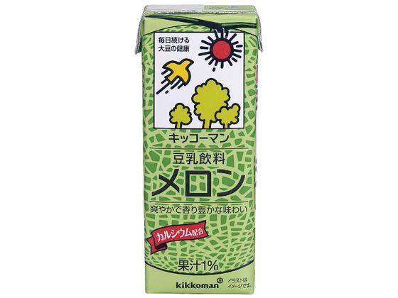 キッコーマンソイフーズ 豆乳 飲料 メロン 200ML 412070 ジュース 清涼飲料 缶飲料 ボトル飲料