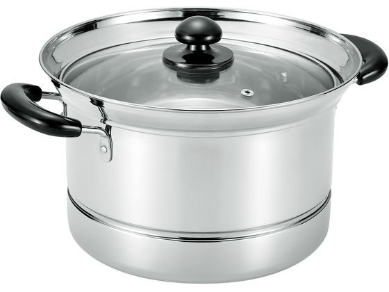 【レビュー投稿で100円OFFクーポン】【お取り寄せ】ヒロショウ 毎日使いの多用途お鍋深型両手鍋22cmザル・目皿付 両手鍋 外輪鍋 円付鍋 片手鍋 鍋 フライパン 厨房 キッチン