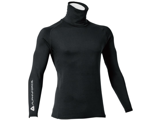 楽天ココデカウ【スーパーSALE限定2,000円クーポン＆11日9:59迄ポイント2倍】 【お取り寄せ】ドライウォームニットハイネック長袖コンプレッション ブラック L 22AW002-91 シャツ 秋冬 インナー ユニフォーム