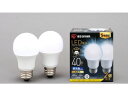 【レビュー投稿で100円OFFクーポン】【お取り寄せ】アイリスオーヤマ LED電球 E26 広配光 40形相当 昼光色 2個 LED電球一般 E26 LED電球...