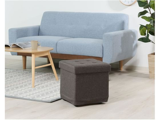 【マラソン限定2,000円クーポン&11日9:59迄ポイント2倍】【メーカー直送】不二貿易 ベルク フォールディングスツール チャコール W38 51301【代引不可】【お客様組立】オットマン 足置き台 ソファ イス リビング家具 インテリア [2]