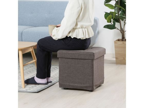 【マラソン限定2,000円クーポン&11日9:59迄ポイント2倍】【メーカー直送】不二貿易 ベルク フォールディングスツール チャコール W38 51301【代引不可】【お客様組立】オットマン 足置き台 ソファ イス リビング家具 インテリア [3]