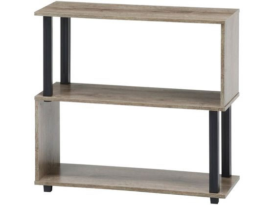 ＼10/4~10/17 9:59まで★店内全品ポイント2倍以上／ 【メーカー直送】不二貿易 フィット S型ディスプレイラック2段 ナチュラル×ブラック 99592【代引不可】【お客様組立】 ディスプレイラック リビング収納