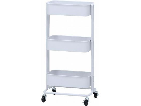 【レビュー投稿で100円OFFクーポン】【メーカー直送】不二貿易 キッチンワゴン バスケット3段 スリム ..