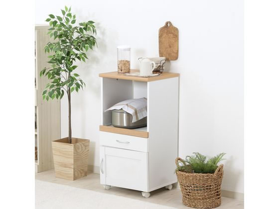 【マラソン限定★ポイント2倍】【メーカー直送】不二貿易 キッチンカウンター サージュ WH×NA 45幅(96817) 99520【代引不可】【お客様組立】キッチンカウンター キッチン収納 収納家具 インテリア 収納