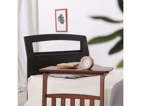 【マラソン限定★2000円クーポン&ポイント2倍】【メーカー直送】不二貿易 置時計 ウッド ラウンド ホワイト 36700【代引不可】置き時計 時計 [2]