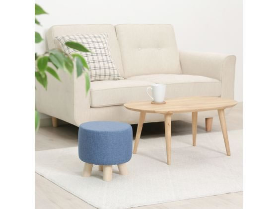 【レビュー投稿で100円OFFクーポン】【メーカー直送】不二貿易 ミニファブリックスツール ラウンドブルー 16442【代引不可】学習机 イス 子供用 リビング家具 インテリア [3]