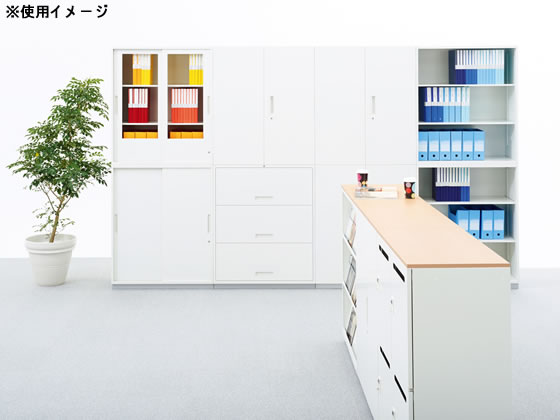 【メーカー直送】プラス L6 天板 幅900×奥行400mm用 ピュアウォルナット【代引不可】【組立・設置・送料無料】 書類整理庫 ファイリングキャビネット [2]
