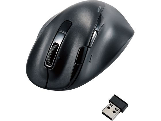 【レビュー投稿で100円OFFクーポン】エレコム 無線マウス EX-G PRO Bluetooth 8ボタン 充電式 M 黒 マウス キーボード 入力機器 パソコン 家電