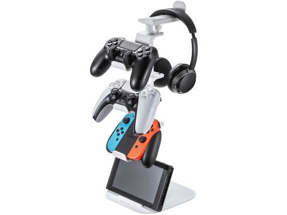 ココデカウの【お取り寄せ】サンワサプライ ゲームコントローラースタンド ホワイト JY-STN1W｜アングル3