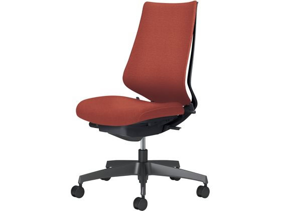 【メーカー直送】コクヨ チェア デュオラ2 ブラック脚 クッション パーシアンレッド【代引不可】【組立・設置・送料無料】 肘なし 布張りチェア オフィスチェア