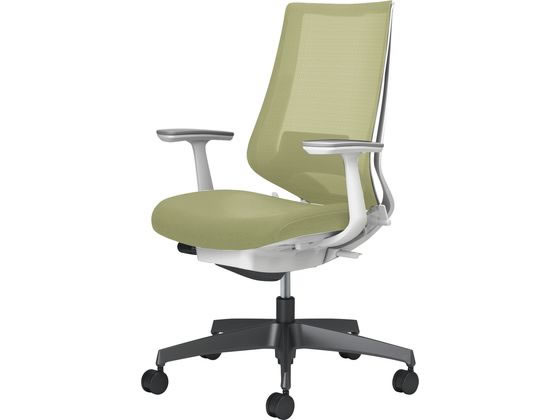 【メーカー直送】コクヨ チェア デュオラ2 ブラック脚 メッシュ グラスグリーン【代引不可】【組立・設置・送料無料】